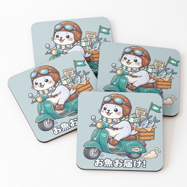 Item preview, Kawaii Seal Fish Delivery designed and sold by lungpleecha.