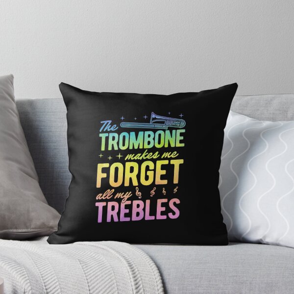 Item preview, The Trombone Makes Me Forget All My Trebles designed and sold by Rock Paper T-Shirts.