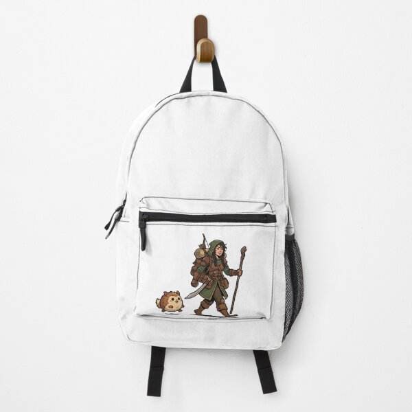 Item preview, Fantasy Ranger Adventurer with Hedgehog Companion RPG designed and sold by AmberlightArt.