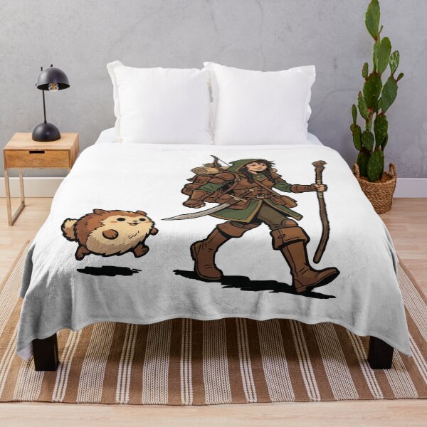 Item preview, Fantasy Ranger Adventurer with Hedgehog Companion RPG designed and sold by AmberlightArt.