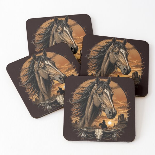 Item preview, Wild West Mustang - Majestic Cowboy Horse Art designed and sold by AgnesB77.