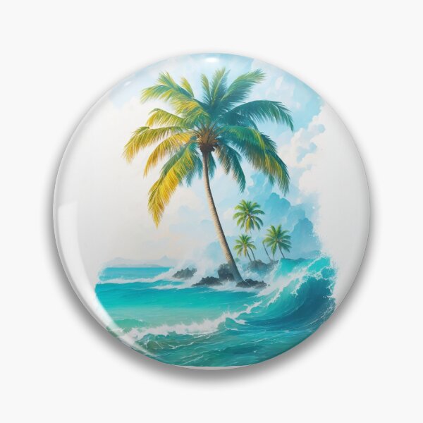 Item preview, Palm Tree Art | Tropical Beach Aesthetic Design | Summer, Coastal & Island Paradise Artwork designed and sold by Pixel Rush.