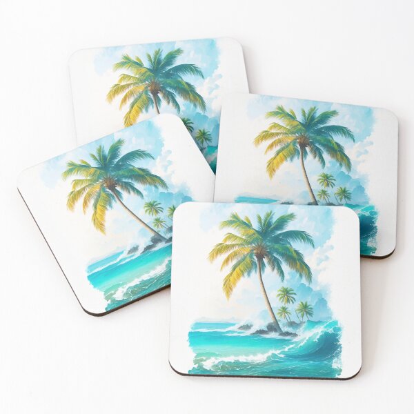 Item preview, Palm Tree Art | Tropical Beach Aesthetic Design | Summer, Coastal & Island Paradise Artwork designed and sold by Pixel Rush.