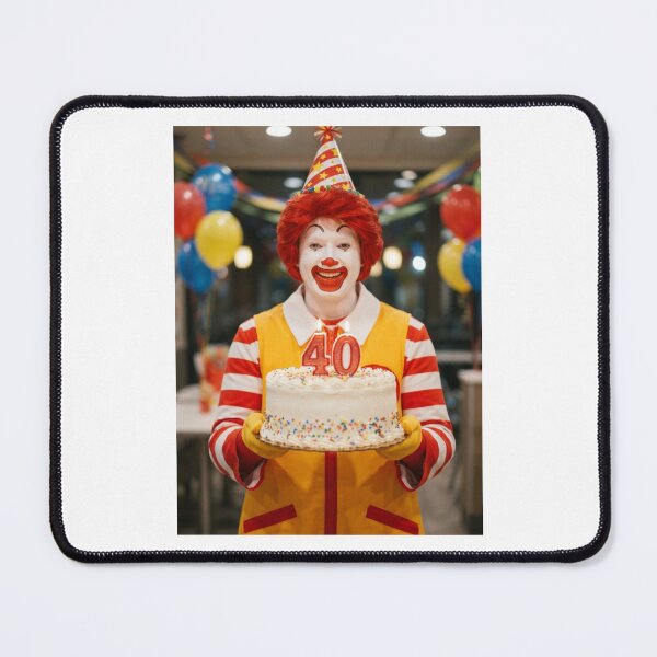 Item preview, Ronald mcdonald 40th Birthday happy party funny prank meme memes designed and sold by CheeseBlueprint.