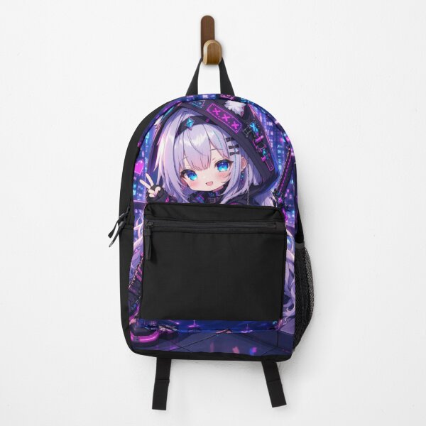 Item preview, Cyberpunk Neko Girl – Neon Anime Illustration designed and sold by Revyra Design .