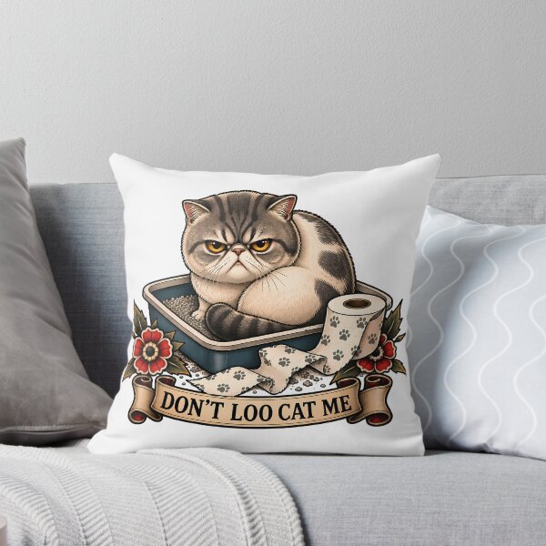 Item preview, Don't Loo Cat Me Funny Litter Box designed and sold by Old's Cool Cat Studio.