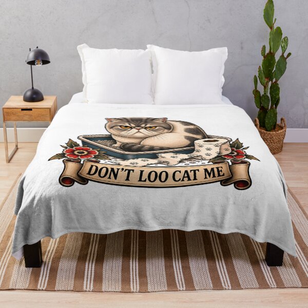 Item preview, Don't Loo Cat Me Funny Litter Box designed and sold by Old's Cool Cat Studio.