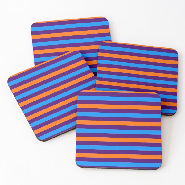Item preview, Orange And Blue Stripes Design Purple  designed and sold by PatternTitan.