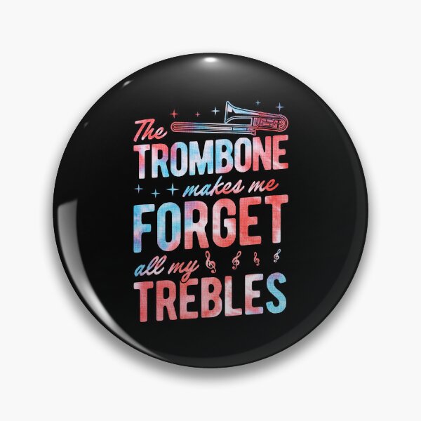 Item preview, The Trombone Makes Me Forget All My Trebles designed and sold by Rock Paper T-Shirts.