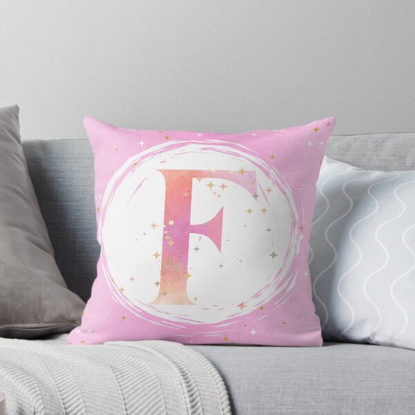 Item preview, Letter F Monogram pink watercolor designed and sold by iRenza.