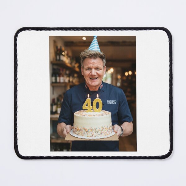 Item preview, Gordon ramsay 40th Birthday happy party funny prank meme memes designed and sold by CheeseBlueprint.