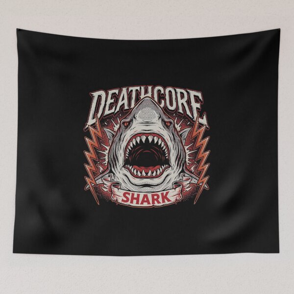 Item preview, Deathcore Shark Violent Marine Predator Metal Illustration designed and sold by Enea Kelo.