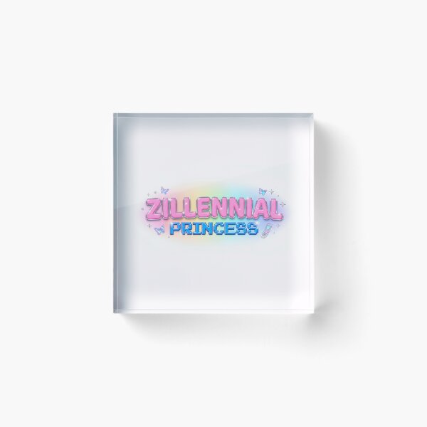 Item preview, zillennial princess retro vintage pink blue rainbow designed and sold by sadieillust.