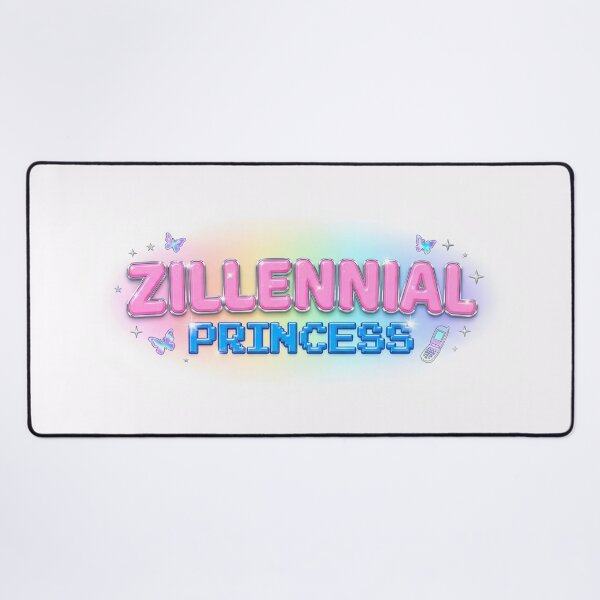Item preview, zillennial princess retro vintage pink blue rainbow designed and sold by sadieillust.