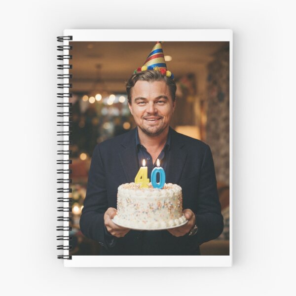 Item preview, Leonardo dicaprio 40th Birthday happy party funny prank meme memes  designed and sold by CheeseBlueprint.