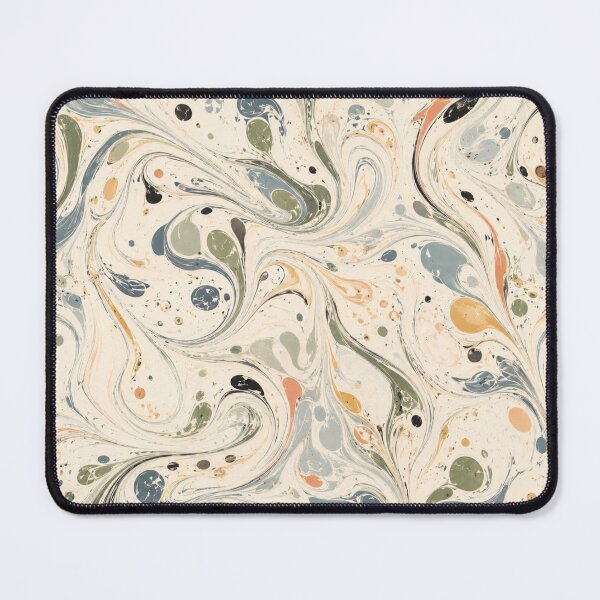 Item preview, Vintage Marbled Paper Pattern Ebru Swirl Abstract designed and sold by QCena.