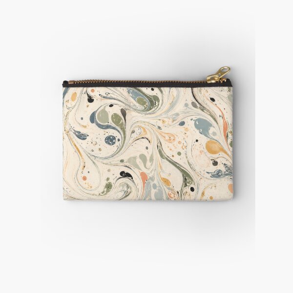 Item preview, Vintage Marbled Paper Pattern Ebru Swirl Abstract designed and sold by QCena.