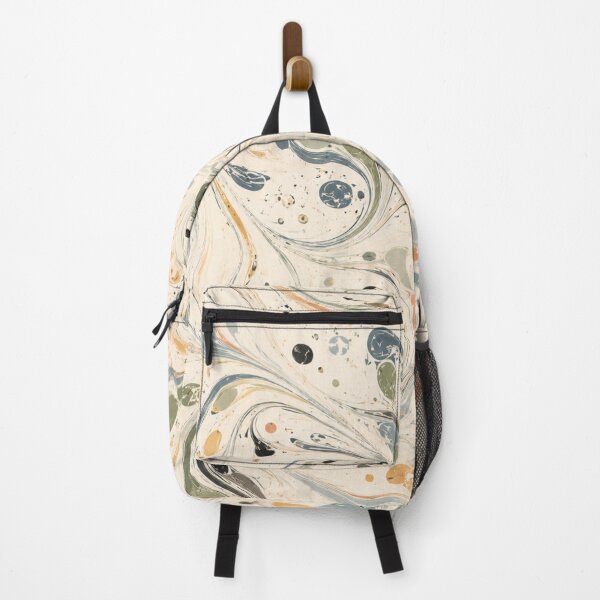 Item preview, Vintage Marbled Paper Pattern Ebru Swirl Abstract designed and sold by QCena.