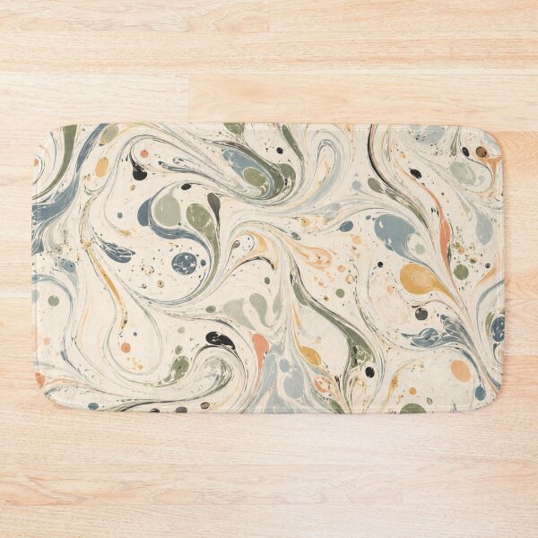 Item preview, Vintage Marbled Paper Pattern Ebru Swirl Abstract designed and sold by QCena.