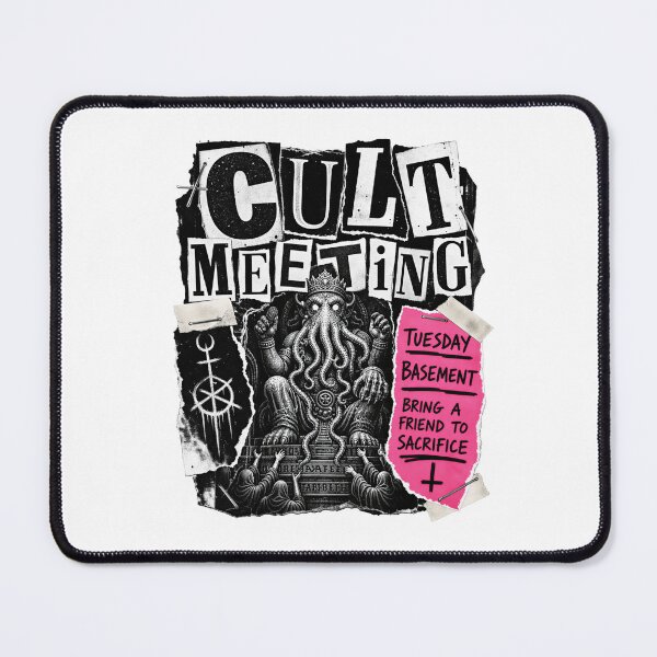 Item preview, Cult Meeting Tuesday: Bring a Friend to Sacrifice designed and sold by Fenay Designs.