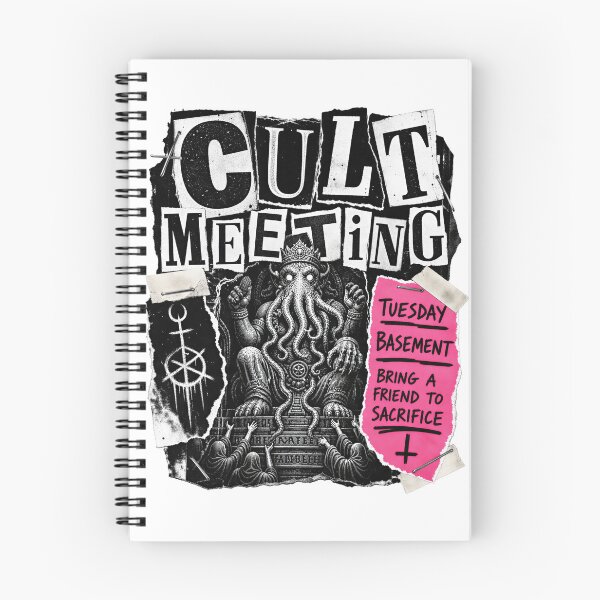 Item preview, Cult Meeting Tuesday: Bring a Friend to Sacrifice designed and sold by Fenay Designs.