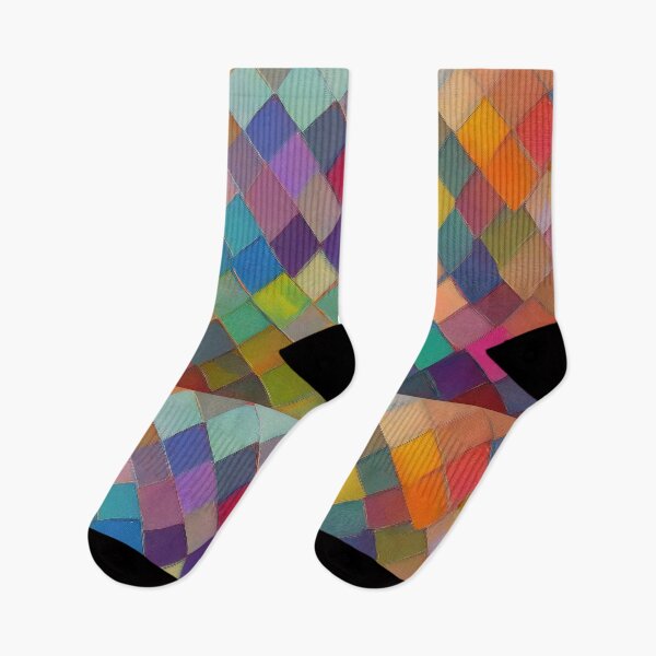Item preview, Bright colourful art blocks, diamond shaped multicolour geometric patterns modern decor contemporary living space  designed and sold by navitalidesign.