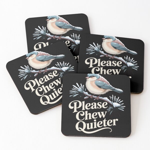 Item preview, Please Chew Quieter Misophonia Humor Quote designed and sold by borutawear.
