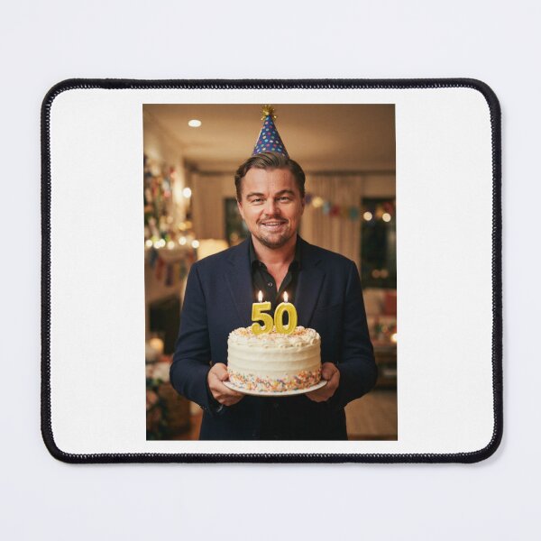 Item preview, Leonardo dicaprio 50th Birthday funny prank meme memes happy 50 designed and sold by CheeseBlueprint.