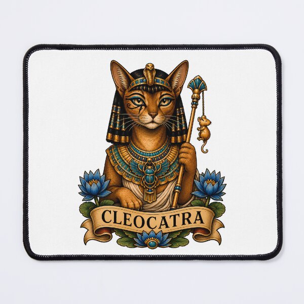 Item preview, Cleocatra Egyptian Pharaoh Cat Tattoo Art designed and sold by Old's Cool Cat Studio.