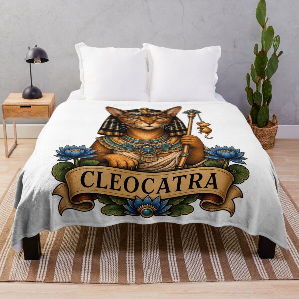 Item preview, Cleocatra Egyptian Pharaoh Cat Tattoo Art designed and sold by Old's Cool Cat Studio.
