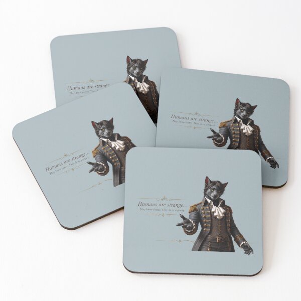 Item preview, Humans Are Strange – Philosophical Cat Quote designed and sold by VolkovaLenaArt.