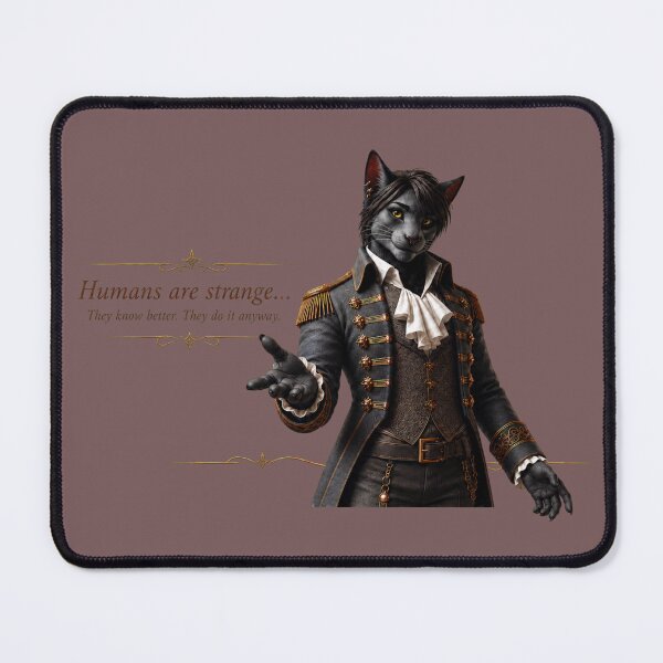 Item preview, Humans Are Strange – Philosophical Cat Quote designed and sold by VolkovaLenaArt.