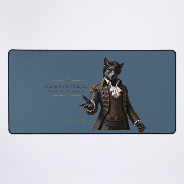 Item preview, Humans Are Strange – Philosophical Cat Quote designed and sold by VolkovaLenaArt.