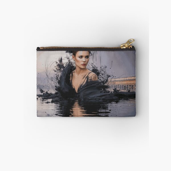 Item preview, Surreal Black Ink Woman Water Reflection Portrait designed and sold by DarianWexler.