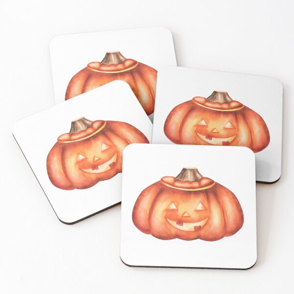 Item preview, Playful Grinning Watercolor Jack-o'-Lantern Halloween Art designed and sold by ElenaValeto.