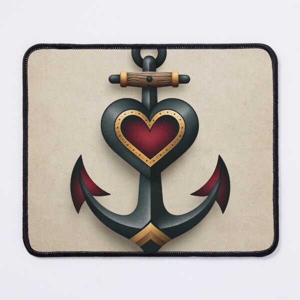 Item preview, Heart Shaped Anchor Nautical Design for Sailors and Ocean Lovers 3 designed and sold by WordPlayStudio.