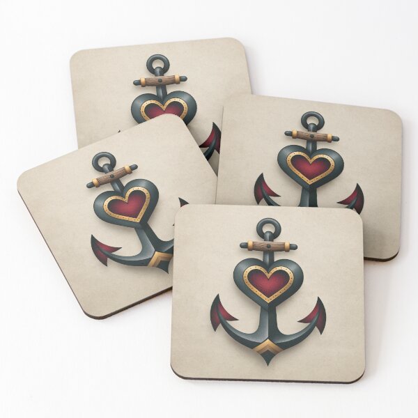Item preview, Heart Shaped Anchor Nautical Design for Sailors and Ocean Lovers 3 designed and sold by WordPlayStudio.