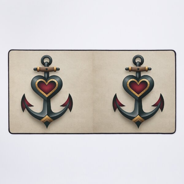 Item preview, Heart Shaped Anchor Nautical Design for Sailors and Ocean Lovers 3 designed and sold by WordPlayStudio.