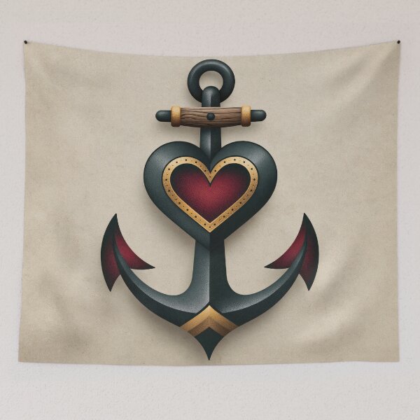 Item preview, Heart Shaped Anchor Nautical Design for Sailors and Ocean Lovers 3 designed and sold by WordPlayStudio.