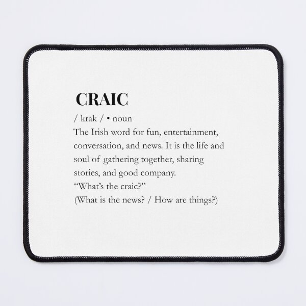 Item preview, Irish quote/text/slang art Craic designed and sold by By The Moon.