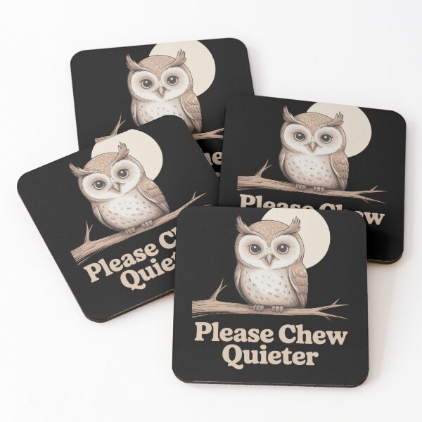 Item preview, Please Chew Quieter Misophonia Humor Quote designed and sold by borutawear.