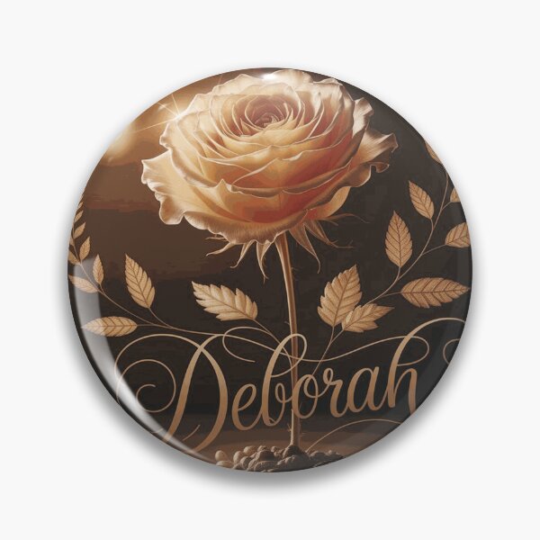 Item preview, Golden Deborah Rose Elegant Floral Name Art designed and sold by DarianWexler.
