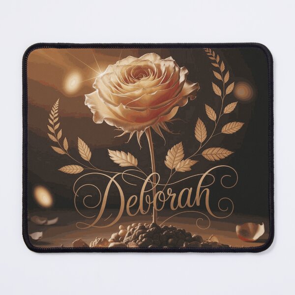 Item preview, Golden Deborah Rose Elegant Floral Name Art designed and sold by DarianWexler.