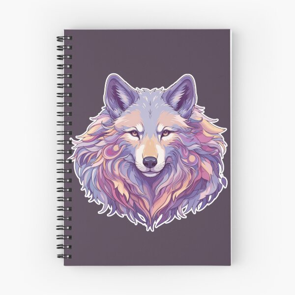 Item preview, Purple Haired Fantasy Wolf – Mystical Wolf Portrait designed and sold by Zenna MT 1.