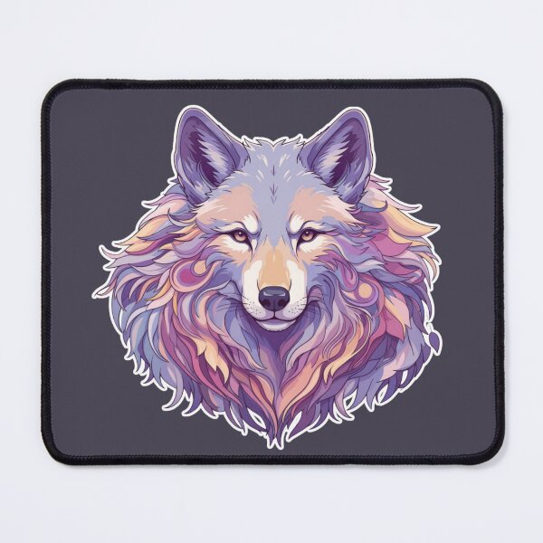Item preview, Purple Haired Fantasy Wolf – Mystical Wolf Portrait designed and sold by Zenna MT 1.