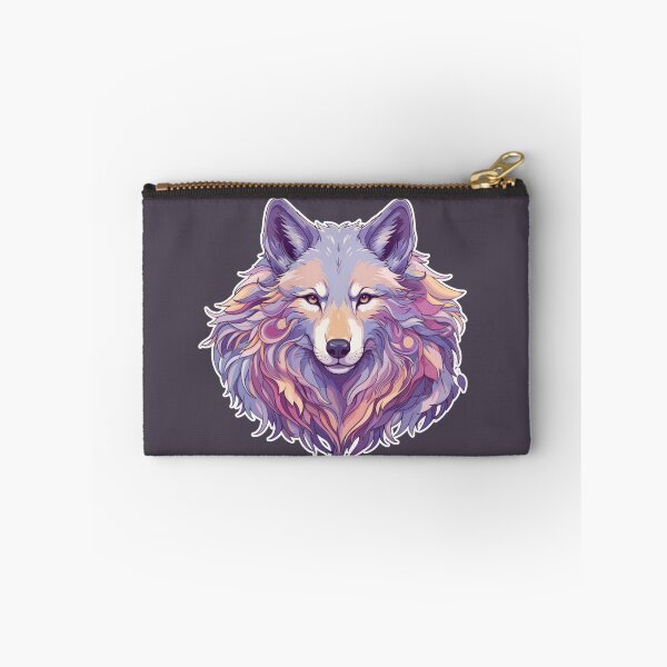 Item preview, Purple Haired Fantasy Wolf – Mystical Wolf Portrait designed and sold by Zenna MT 1.