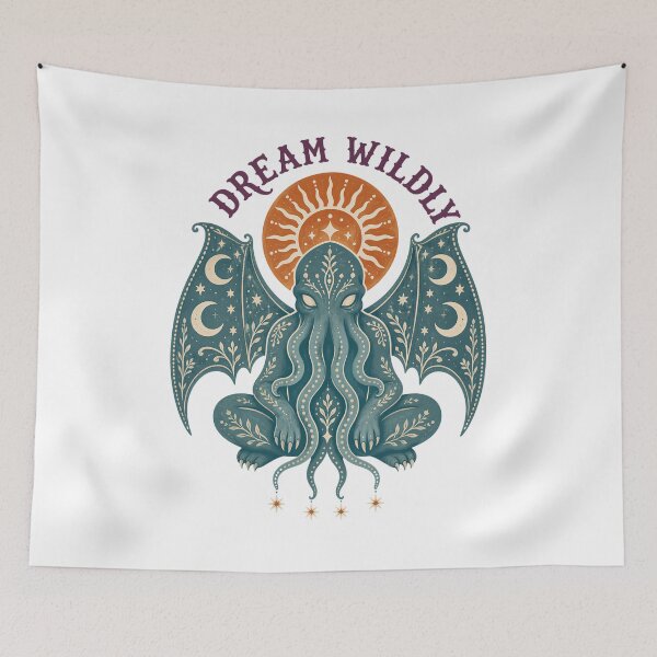 Item preview, Lovecraft Dream Wildly – Folk Cthulhu Sun designed and sold by Fenay Designs.