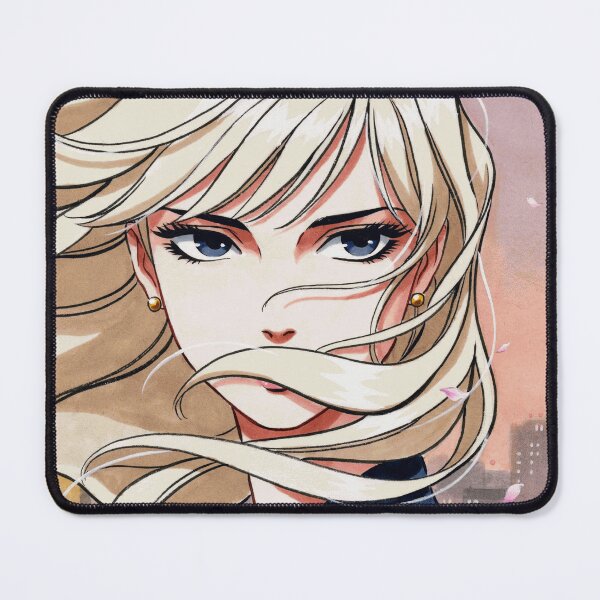 Item preview, Blonde Anime Woman Windblown Petals Portrait designed and sold by DarianWexler.