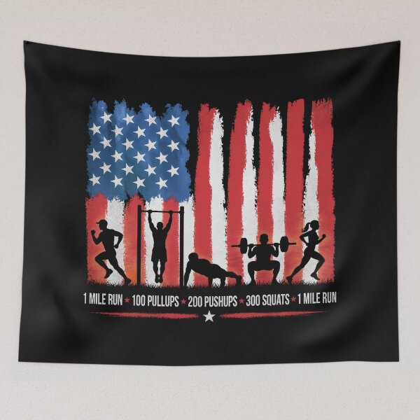Item preview, Memorial Day Murph Workout Challenge Distressed Us Flag designed and sold by SylviaAlana.