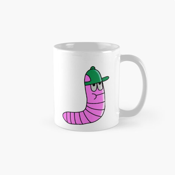 Item preview, Cool Worm Funny Pink Earthworm Backwards Cap Art designed and sold by PrintsByIzzzy.